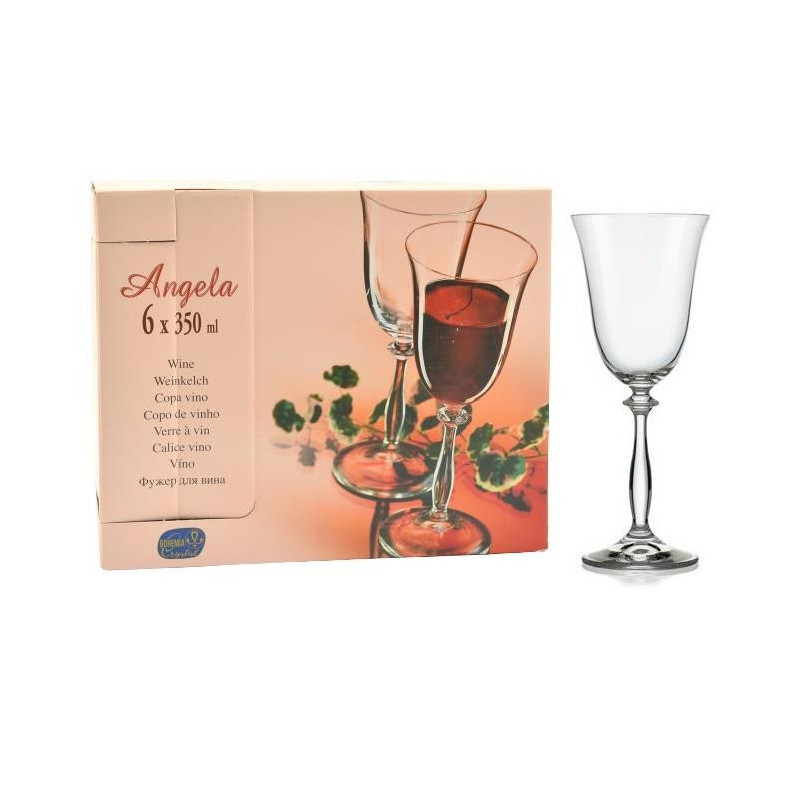 Kieliszki do wina 350ml 6szt Angela Bohemia